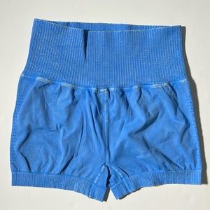 FP Movement Free People Good Karma Running Shorts Blue M/L NWOT